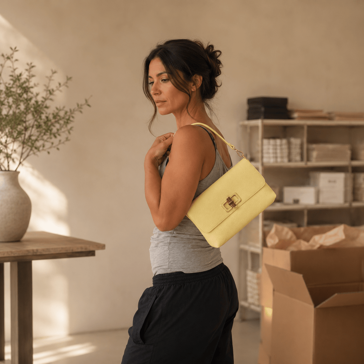 Borsetta tracolla in Bamboo media - Pito’s|Bag