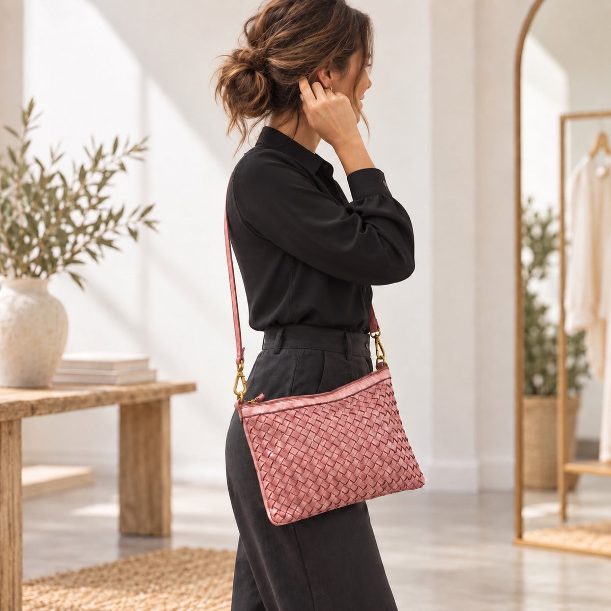 Borsetta e pochette classica a intreccio Giovy