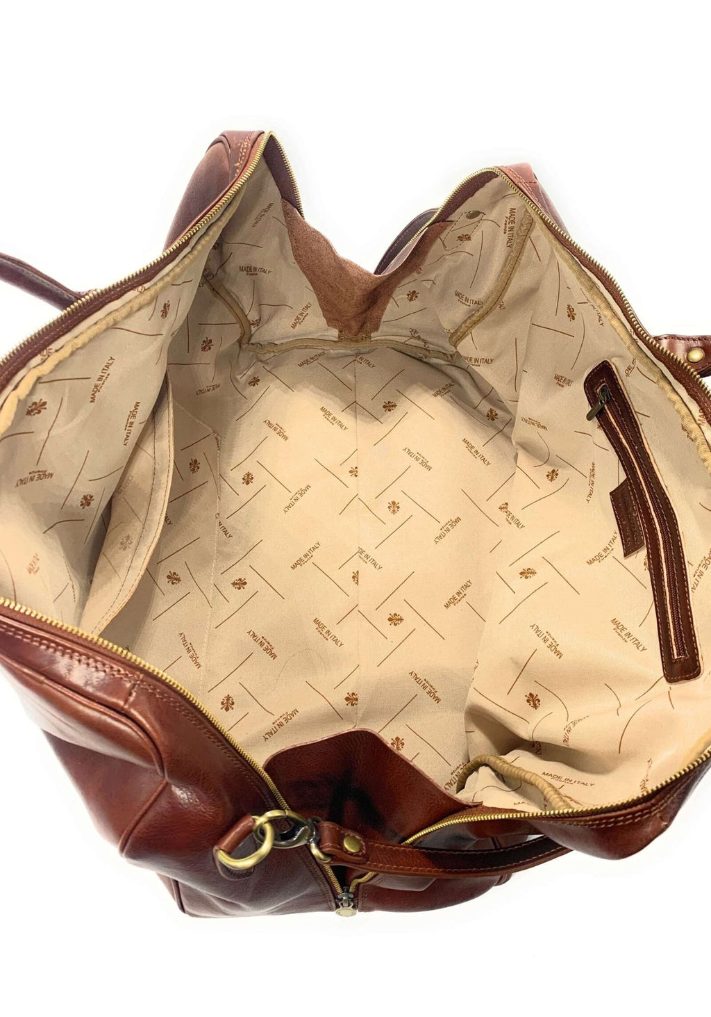 Borsone cuoio Fiorentino in testa di moro - Pito’s|Bag