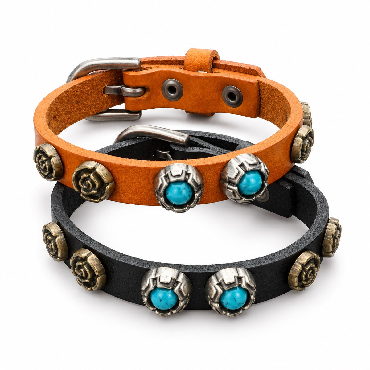 Bracciale in pelle Pietra