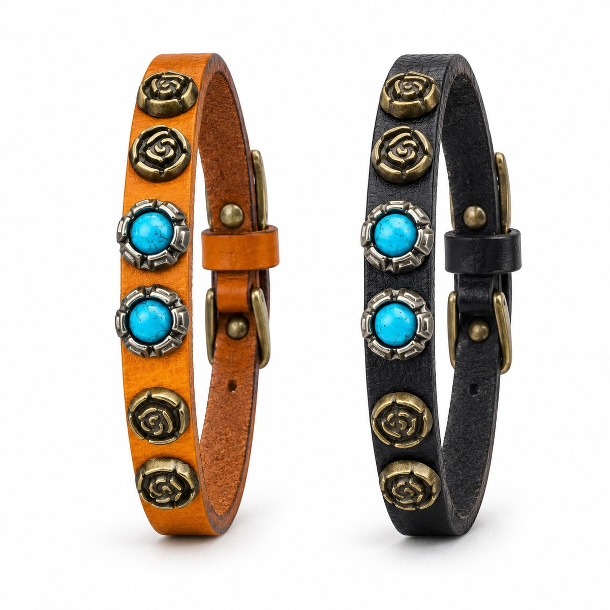 Bracciale in pelle Pietra