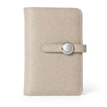Portafoglio donna Pito’s|Bag Siena in vera pelle beige martellata con chiusura a laccino e bottone metallico