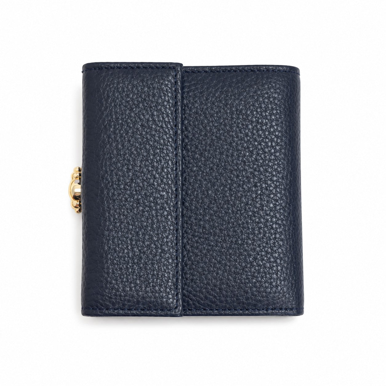 Portafoglio donna Pito’s|Bag Marinella in vera pelle blu martellata con dettaglio metallico dorato