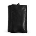 Portafoglio donna Pito’s|Bag in vera pelle nera effetto vintage, compatto e organizzato con chiusura a scatto.
