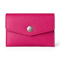 Portafoglio slim Pito’s|Bag in vera pelle italiana color fucsia con chiusura a scatto metallica