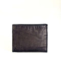 Portafoglio uomo Pito’s|Bag in pelle di vitello nera tinta in capo con cuciture artigianali e design vintage.