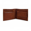 Portafoglio uomo Pito’s|Bag in pelle di vitello vintage marrone con portamonete e slot per tessere, design slim.