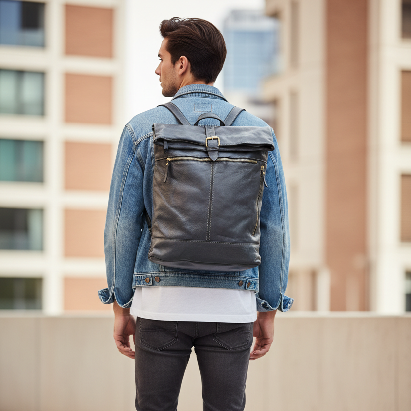Zaino in vera pelle Unisex Date