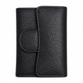 Portafoglio piccolo Pito’s|Bag Grosseto in vera pelle nera con protezione RFID e chiusura a scatto