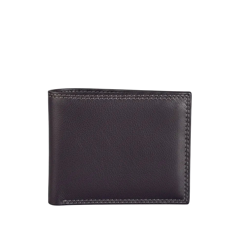 Portafoglio uomo Pito’s|Bag in pelle morbida nera, formato small con cuciture artigianali a vista.