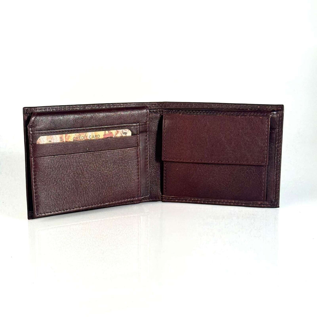 Portafoglio uomo Pito’s|Bag piccolo in pelle morbida testa di moro con scomparti per carte e portamonete
