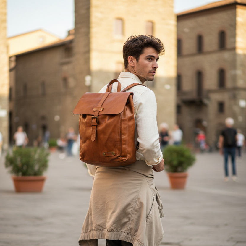 Zaino in Vera Pelle Roby | Unisex Made in Italy