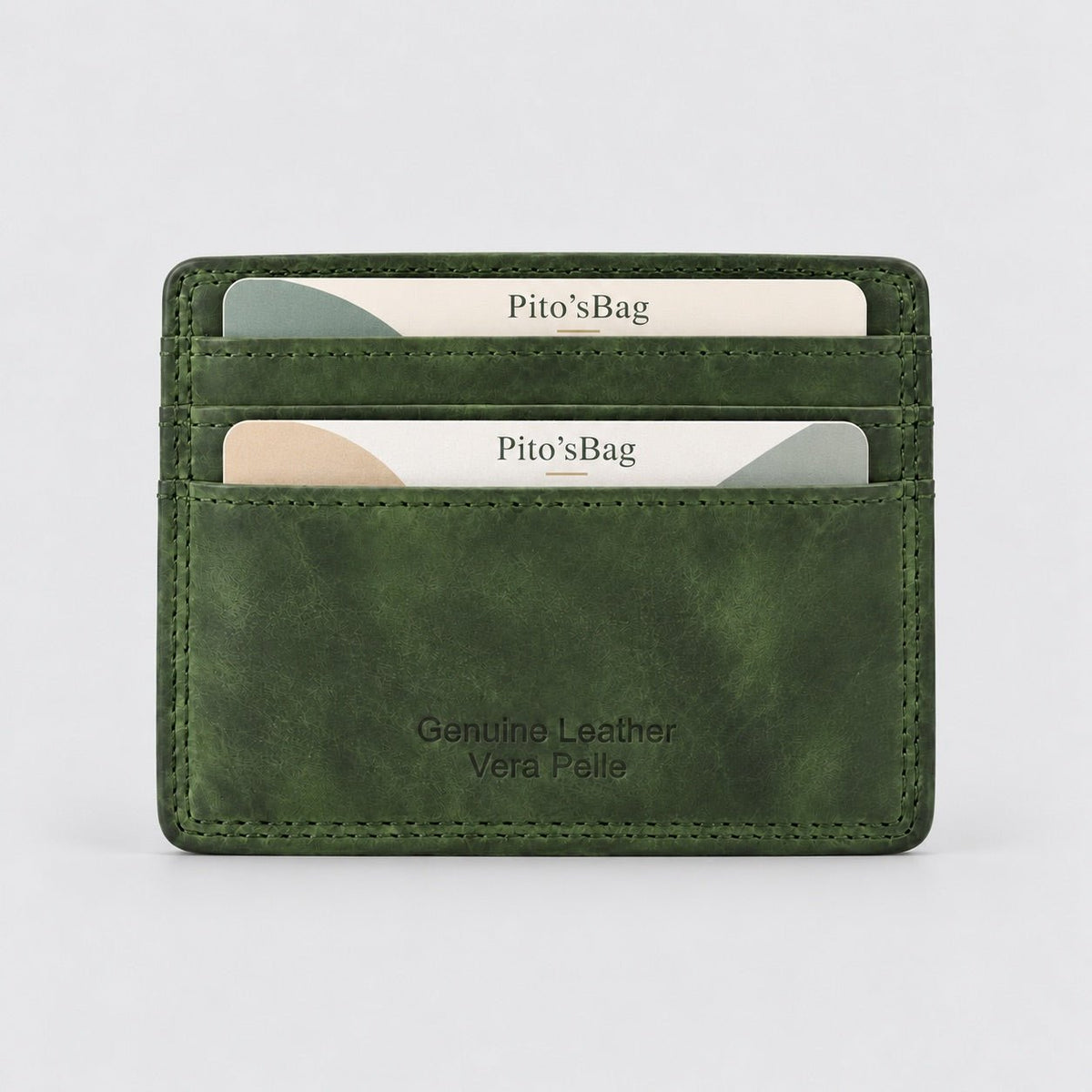 Portacarte in pelle tinta in capo Unisex - Pito’s|Bag