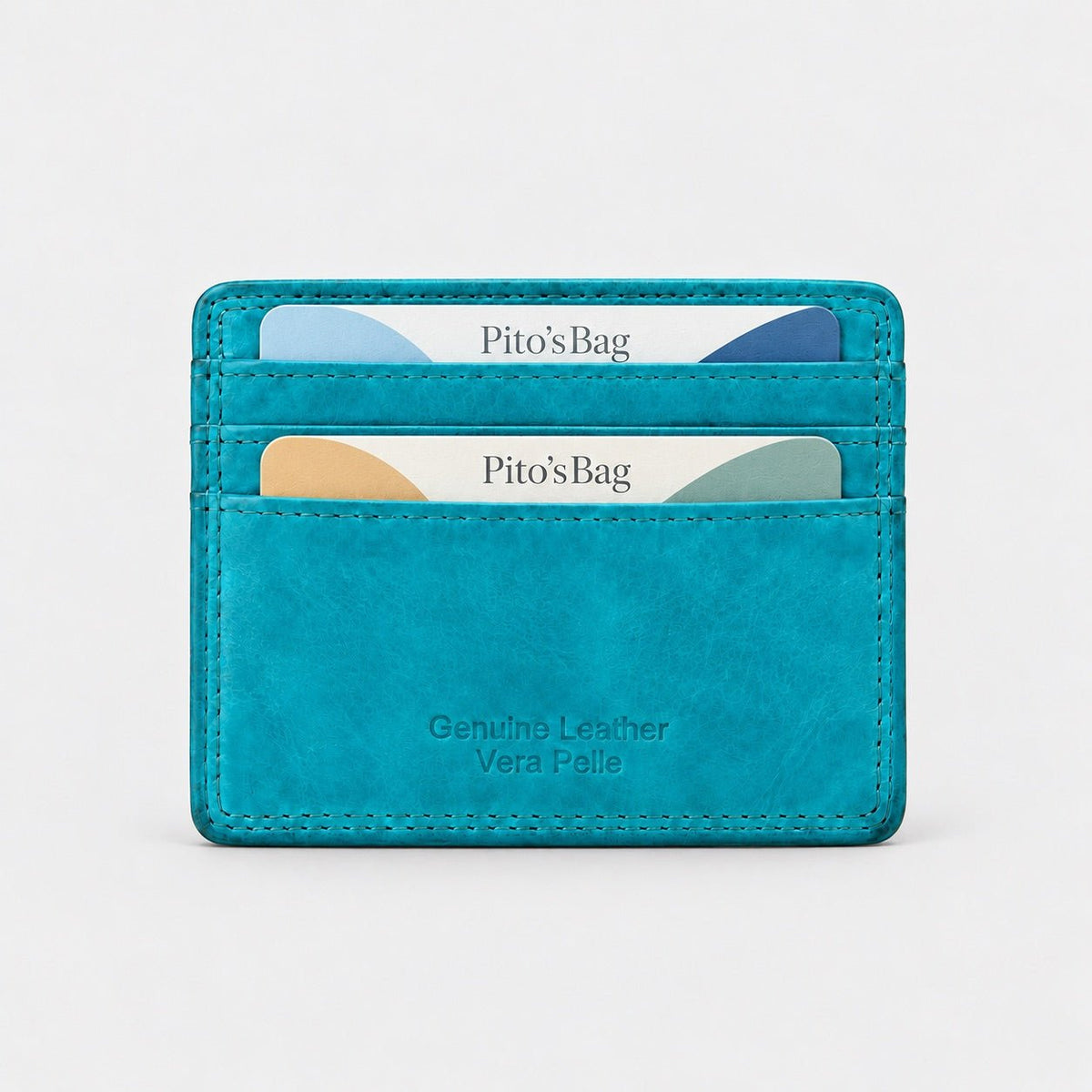 Portacarte in pelle tinta in capo Unisex - Pito’s|Bag