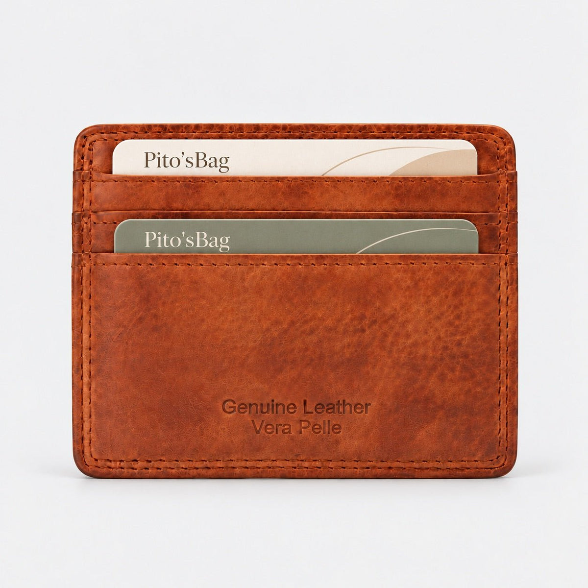 Portacarte in pelle tinta in capo Unisex - Pito’s|Bag