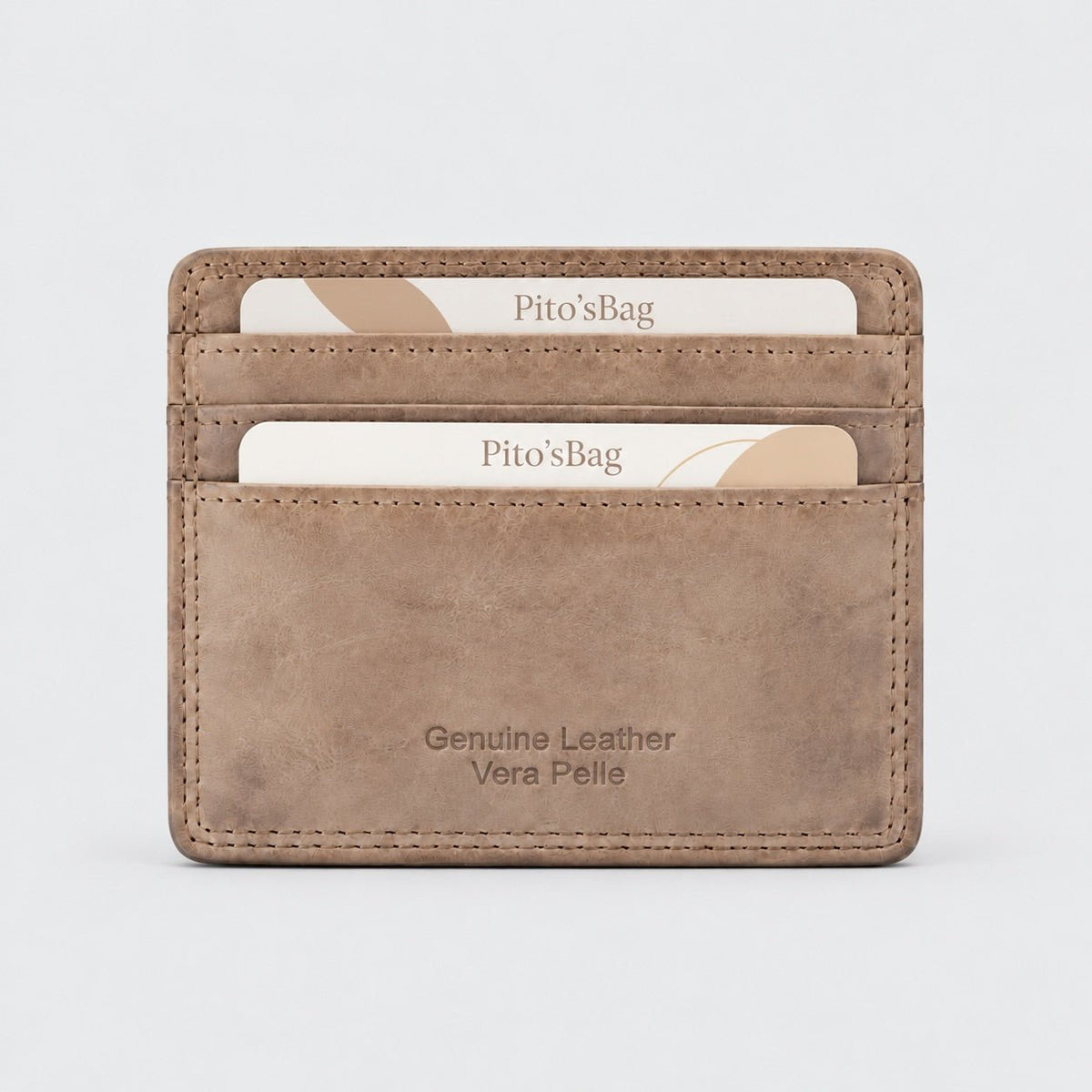 Portacarte in pelle tinta in capo Unisex - Pito’s|Bag