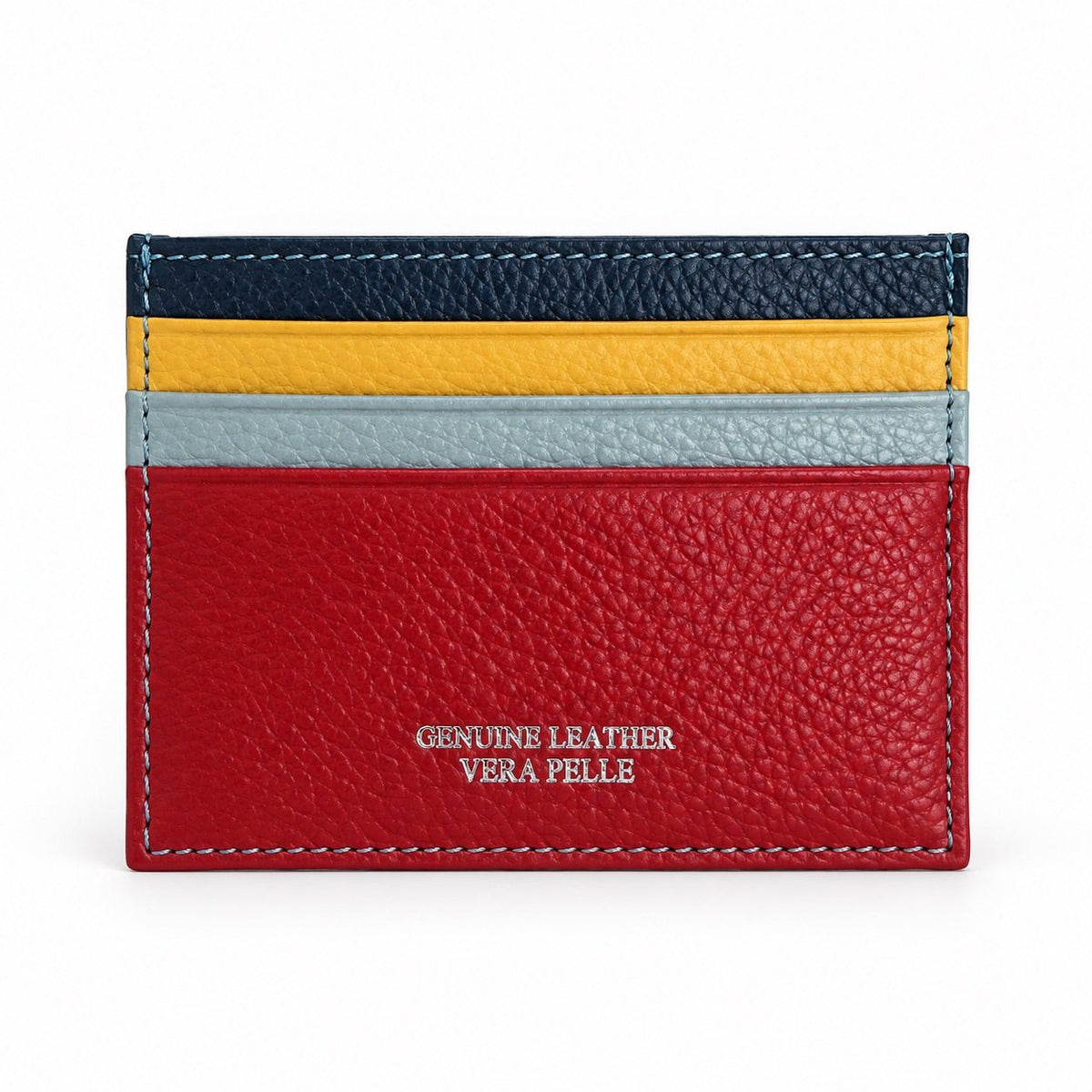 Portacarte in Vera Pelle Multicolor Unisex - Pito’s|Bag