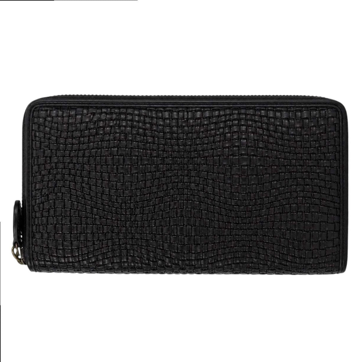 Portafoglio Donna Grande in Vera Pelle Intreccio Paglia Total Zip - Pito’s|Bag
