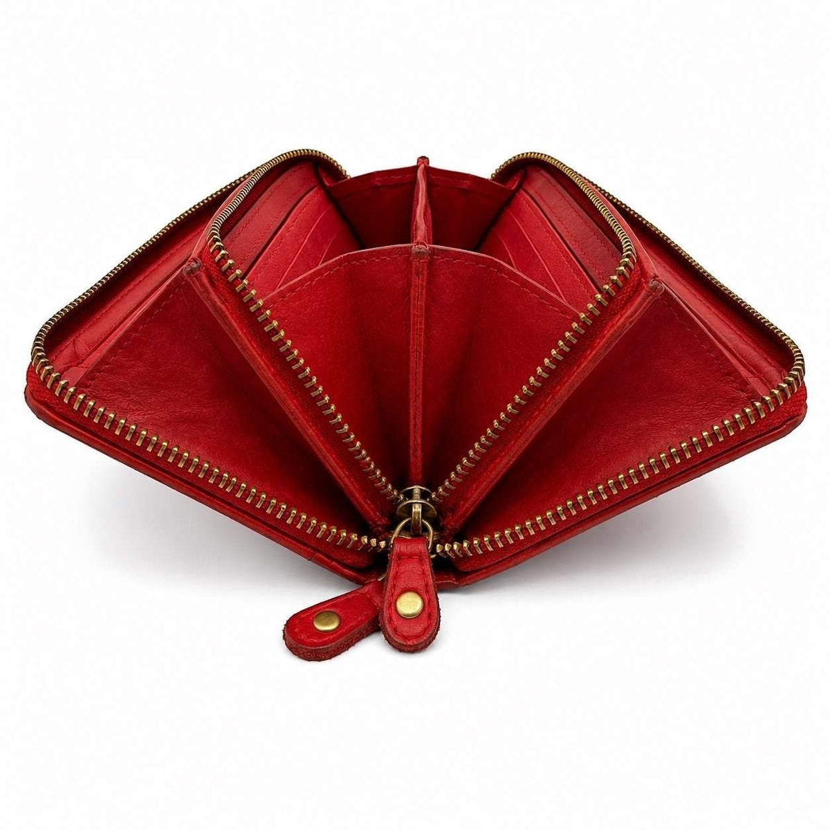 Portafoglio Donna Grande in Vera Pelle Intreccio Paglia Total Zip - Pito’s|Bag