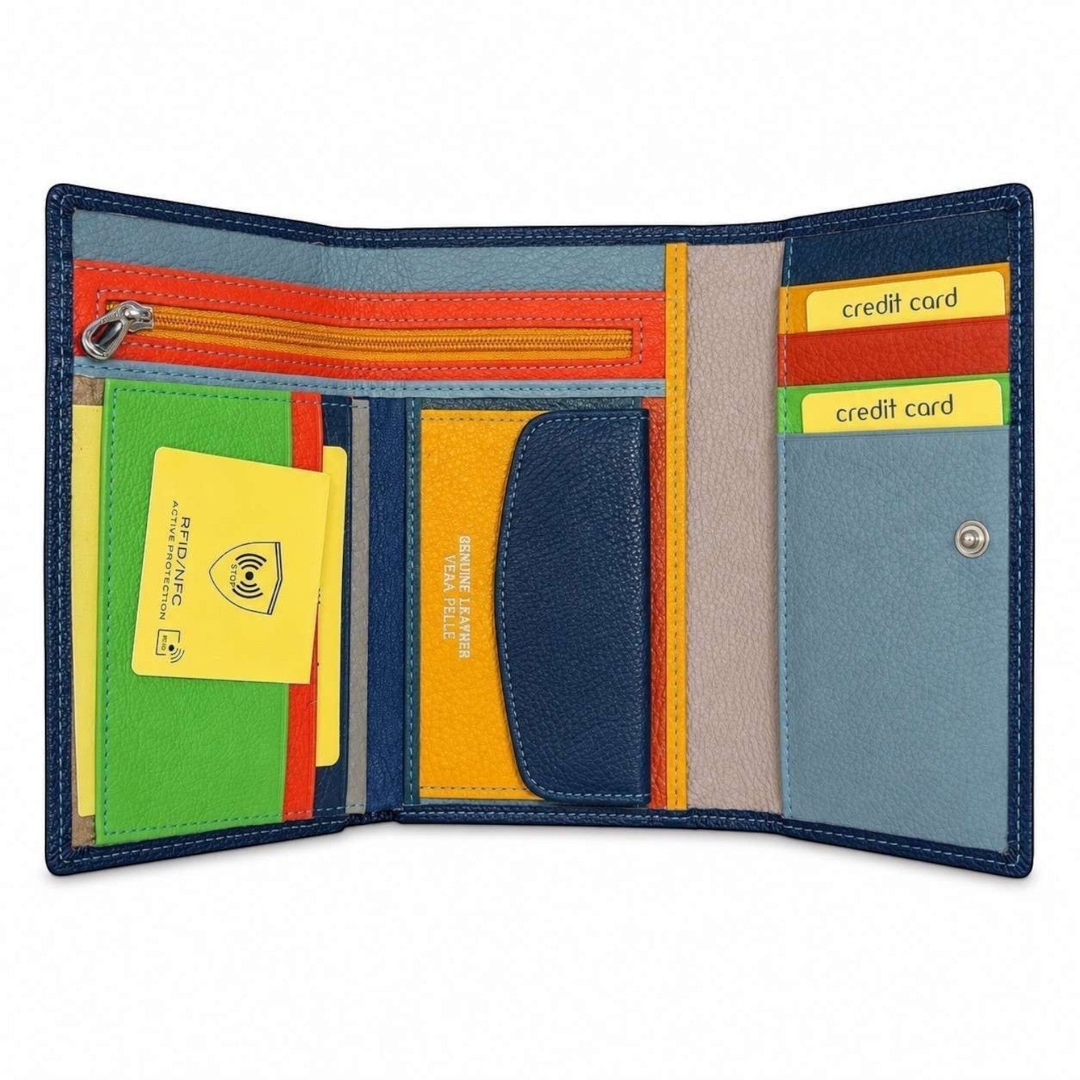 Portafoglio Donna Grande in Vera Pelle Martellata - Pito’s|Bag