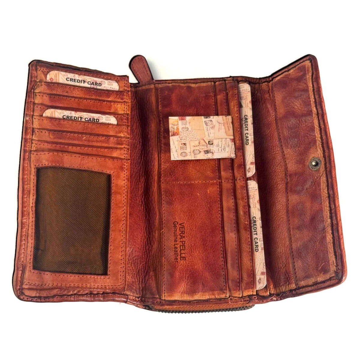 Portafoglio Donna Grande Vintage con zip esterna - Pito’s|Bag