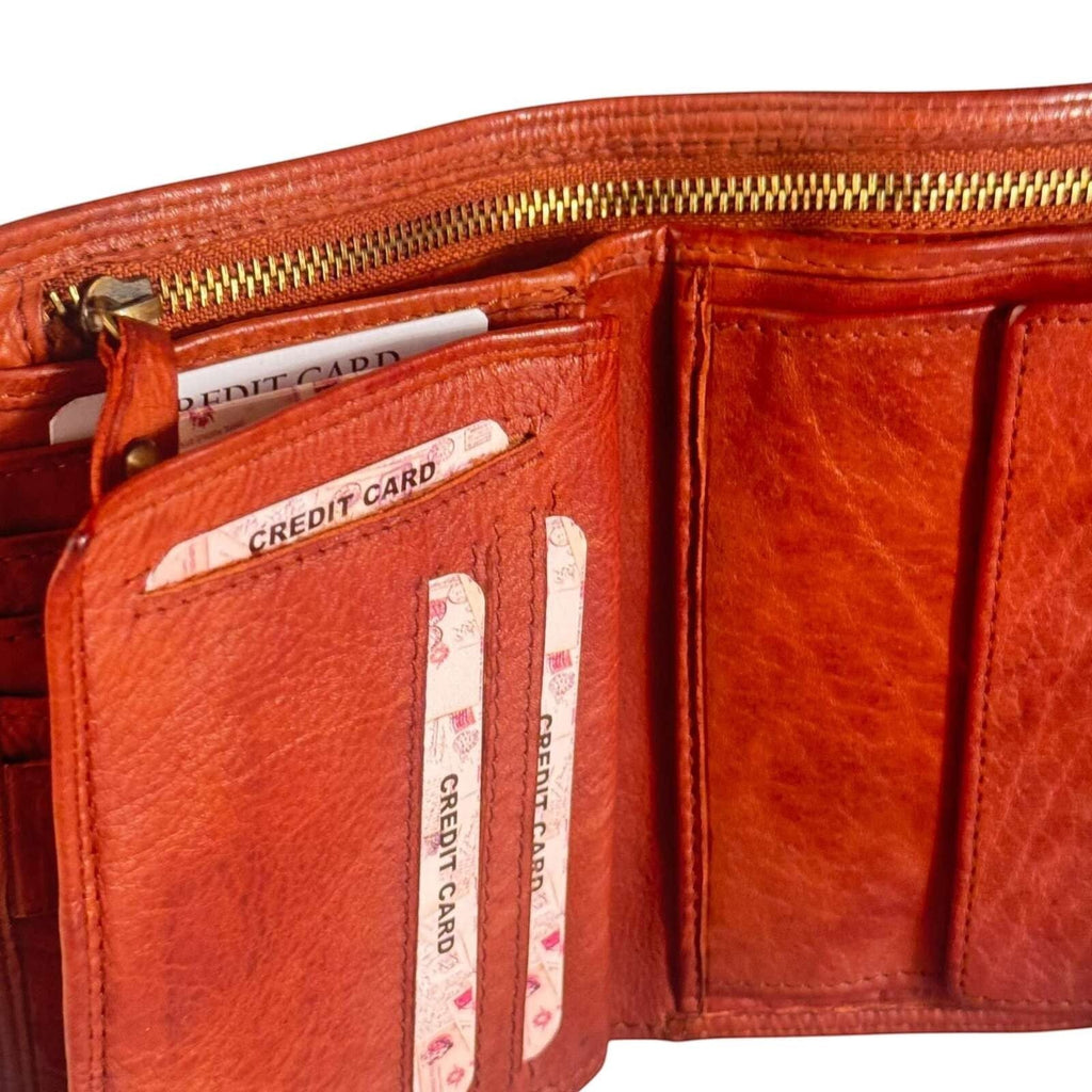 Portafoglio Donna Medio-Grande in Vera Pelle Retrò - Pito’s|Bag