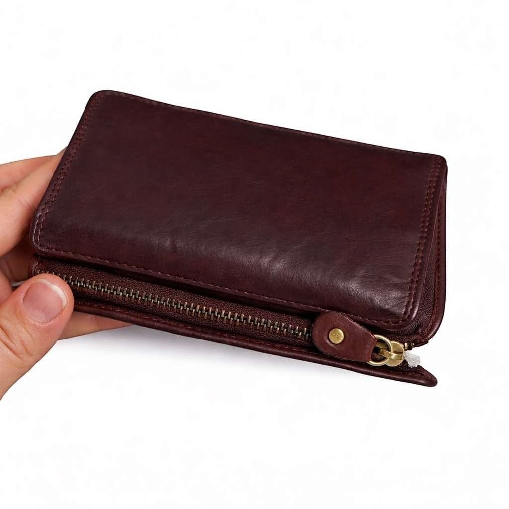 Portafoglio Donna Medio-Grande in Vera Pelle Zip Esterna - Pito’s|Bag