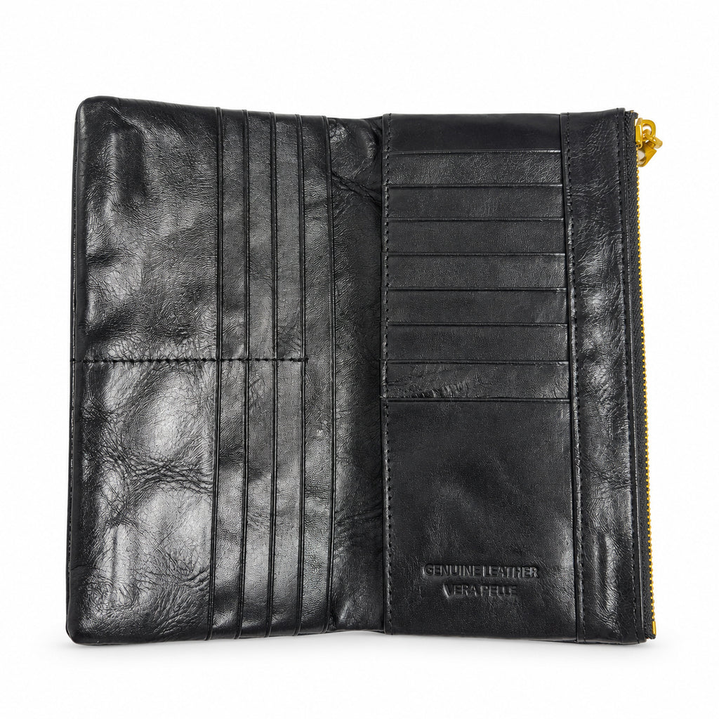 Portafoglio unisex in vera pelle lungo