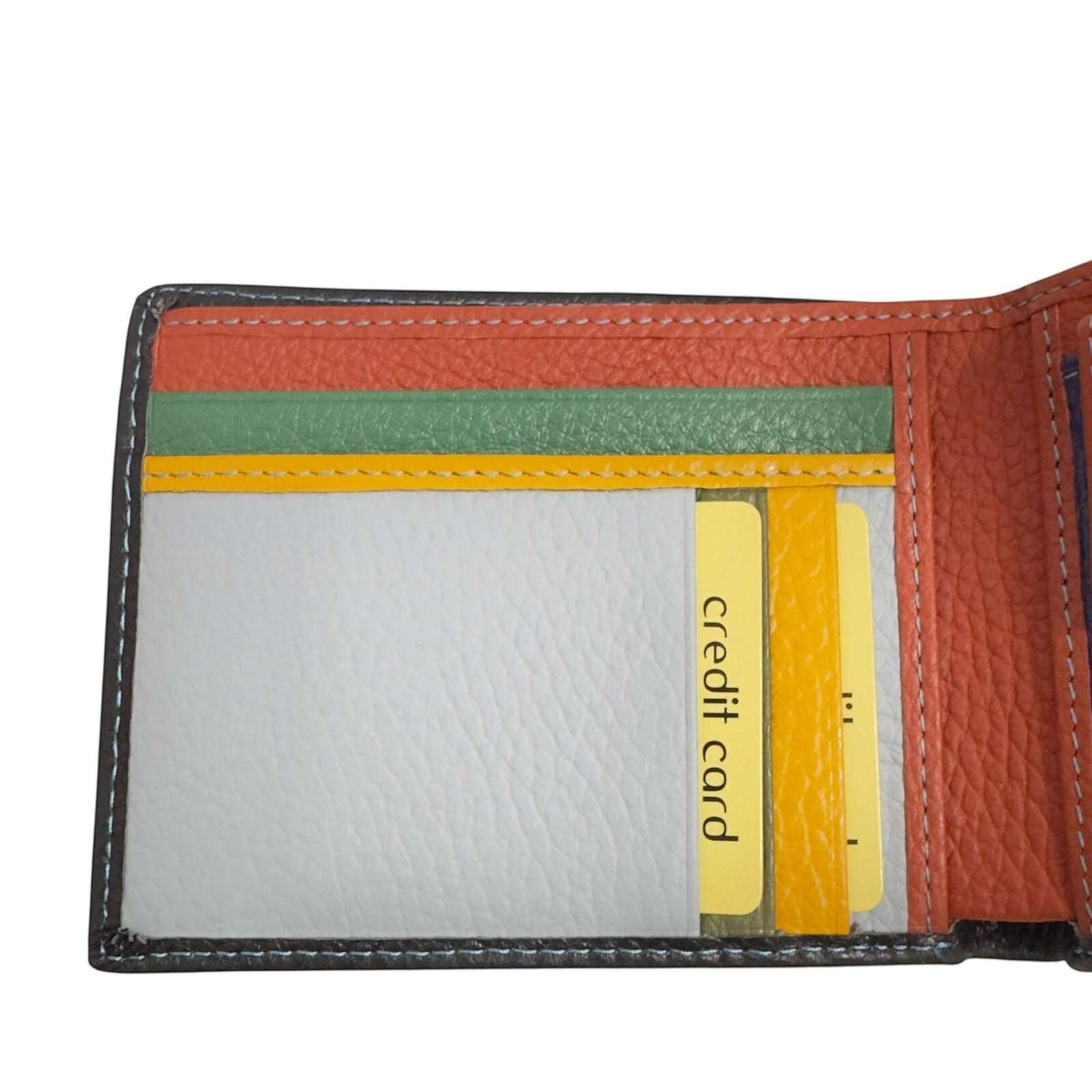 Portafoglio uomo in pelle martellata slim - colorato internamente - Pito’s|Bag