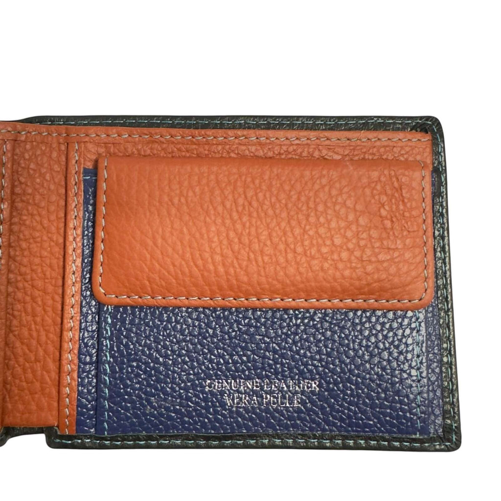 Portafoglio uomo in pelle martellata slim - colorato internamente - Pito’s|Bag