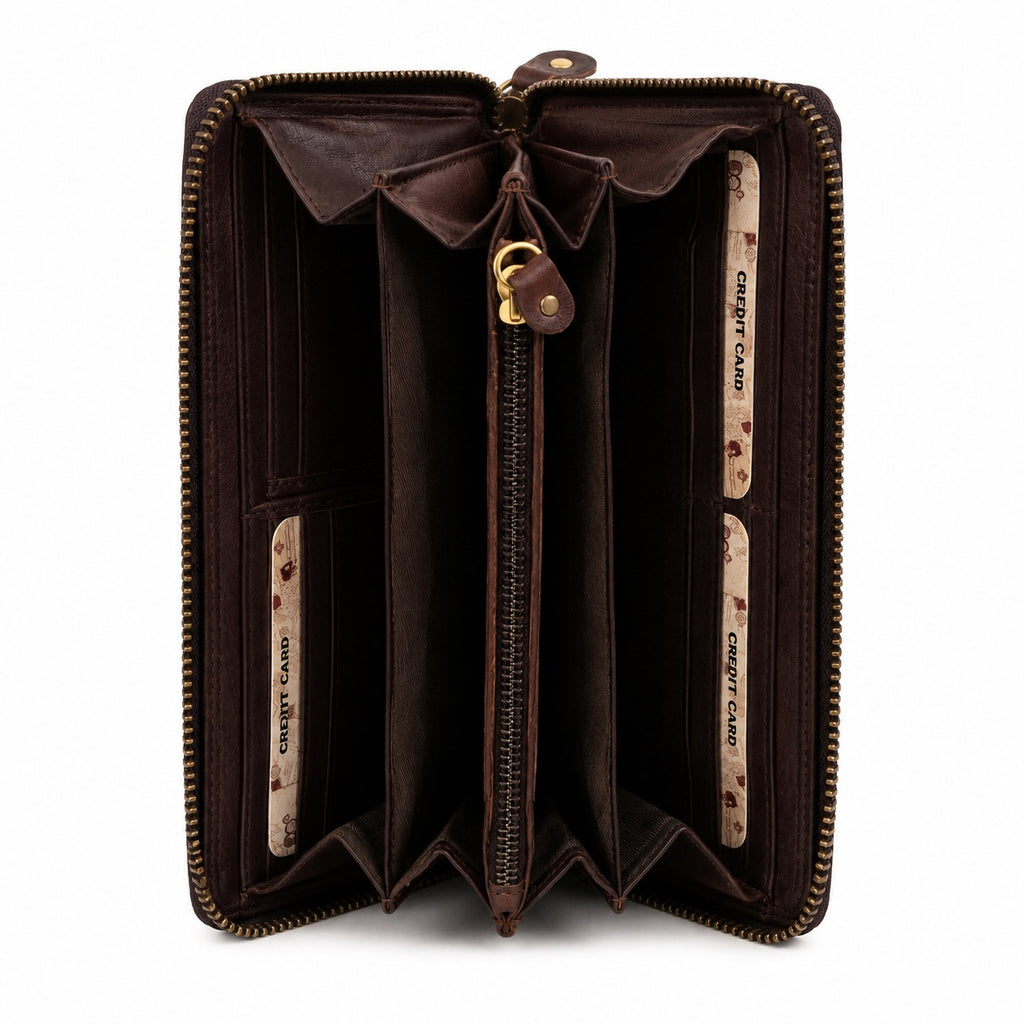 Portafoglio Donna Grande in pelle vintage Classic
