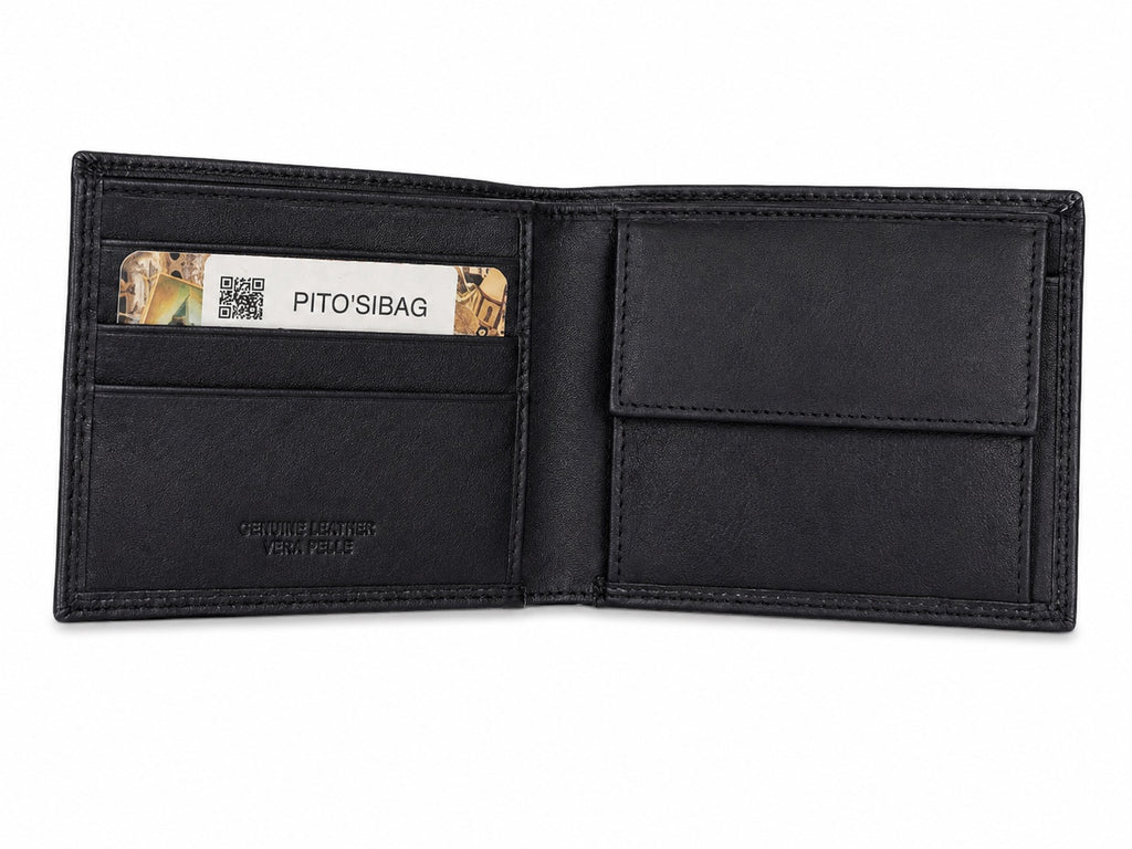 Portafoglio uomo pelle nappa slim