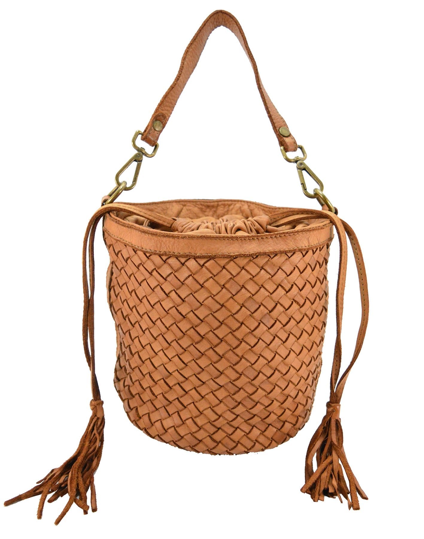 Secchiello intrecciato in vera pelle - Pito’s|Bag