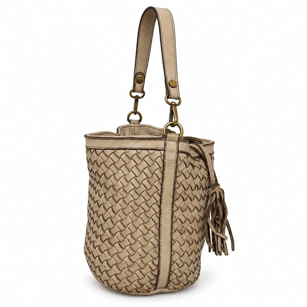 Secchiello intrecciato in vera pelle - Pito’s|Bag