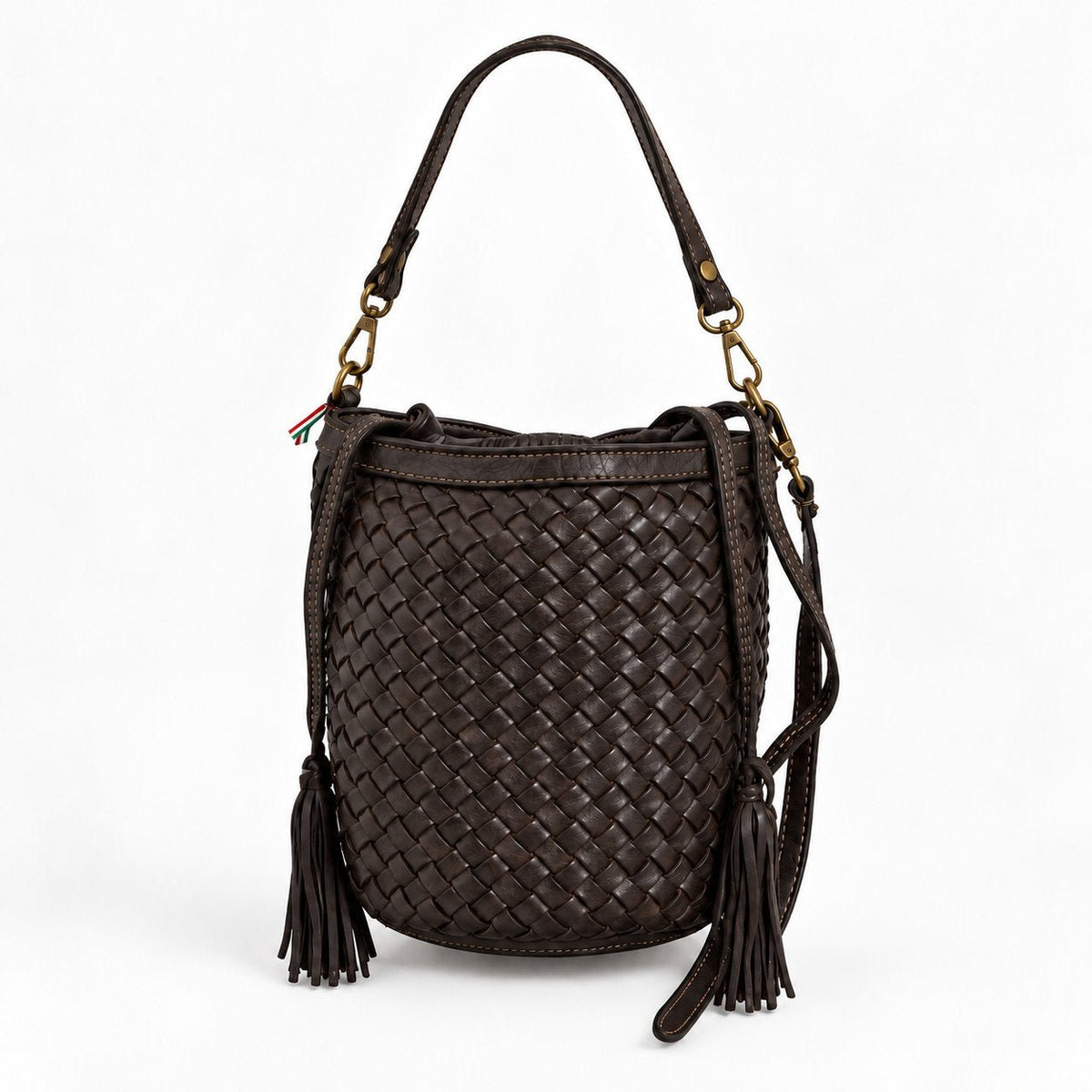 Secchiello intrecciato in vera pelle - Pito’s|Bag