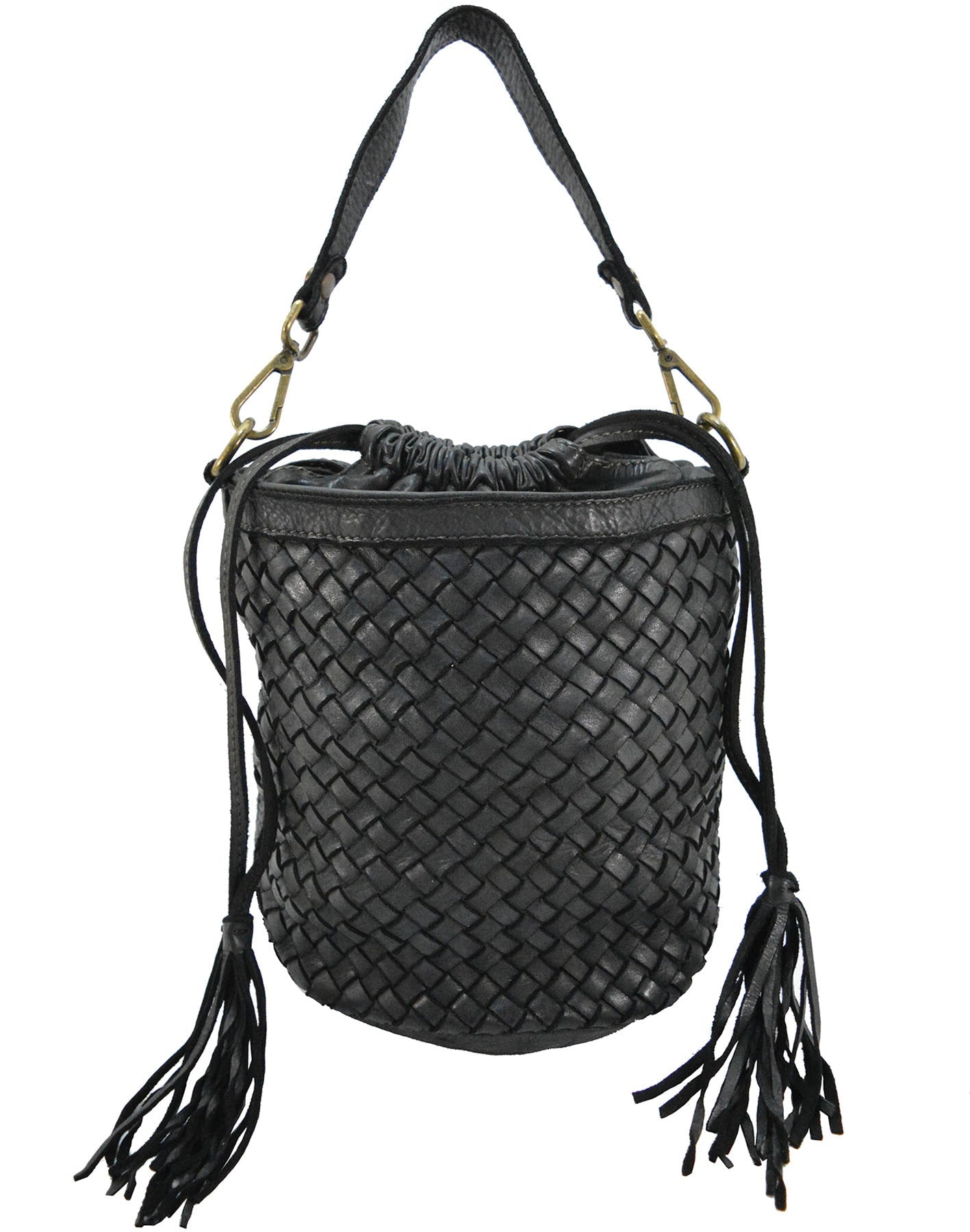 Secchiello intrecciato in vera pelle - Pito’s|Bag