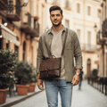 Tracolla Unisex Minimal uomo testa di moro - Pito’s|Bag