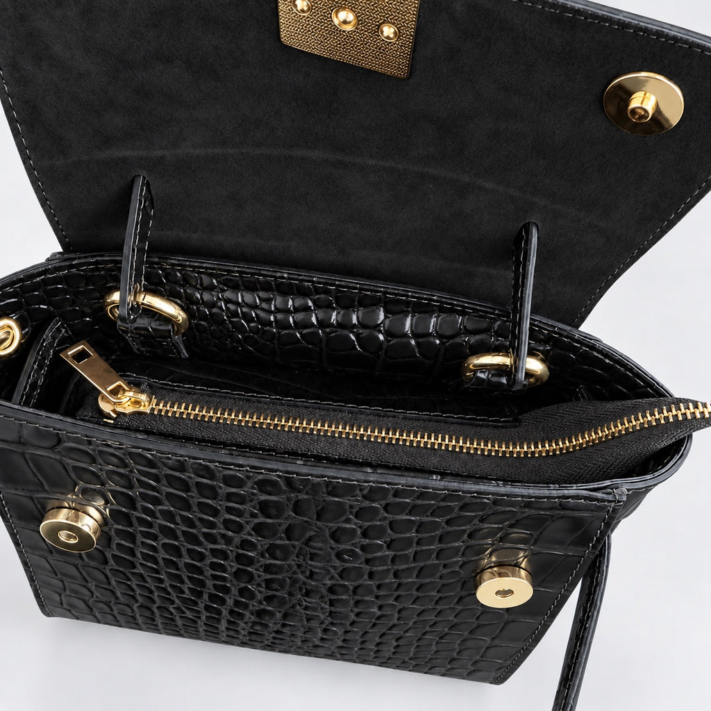 Borsa Donna Tracollina in vera pelle stampa cocco She