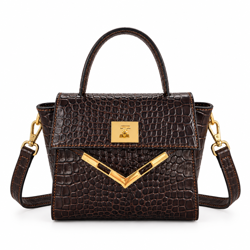 Borsa Donna Tracollina in vera pelle stampa cocco She